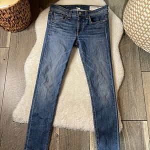 Rag & Bone Lilly Dale Ankle Skinny Jeans Raw Hem